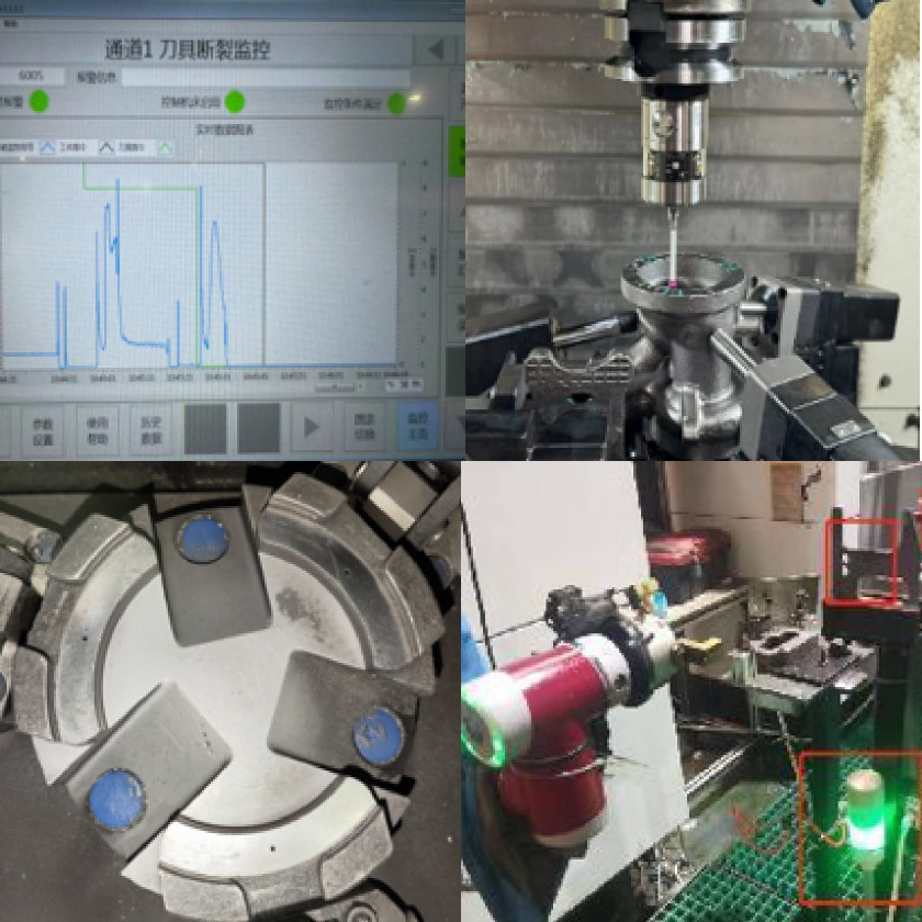 PY: tool monitor, Renishaw probe, Leakage test, Dimension check